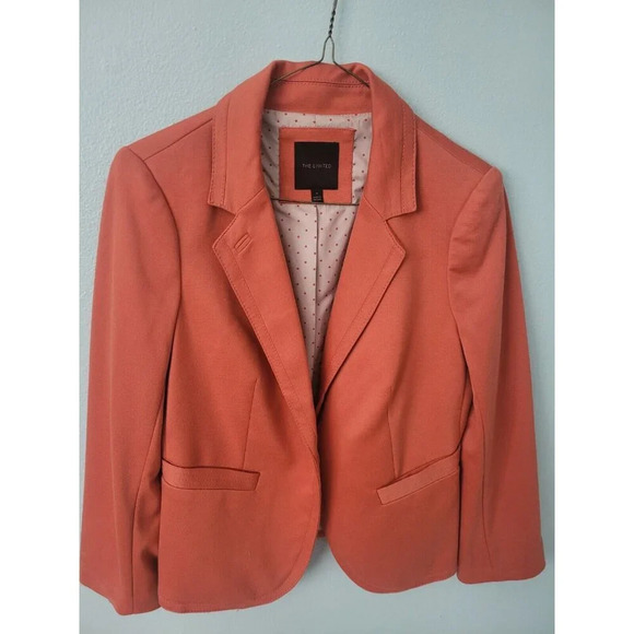 The Limited - Womens Single Button Lined Blazer Jacket -Orange - Size Small -EUC - Picture 5 of 15